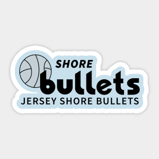 Defunct Jersey Shore Bullets Basketball 1977 Sticker